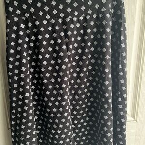 Black and White Patterned Skirt